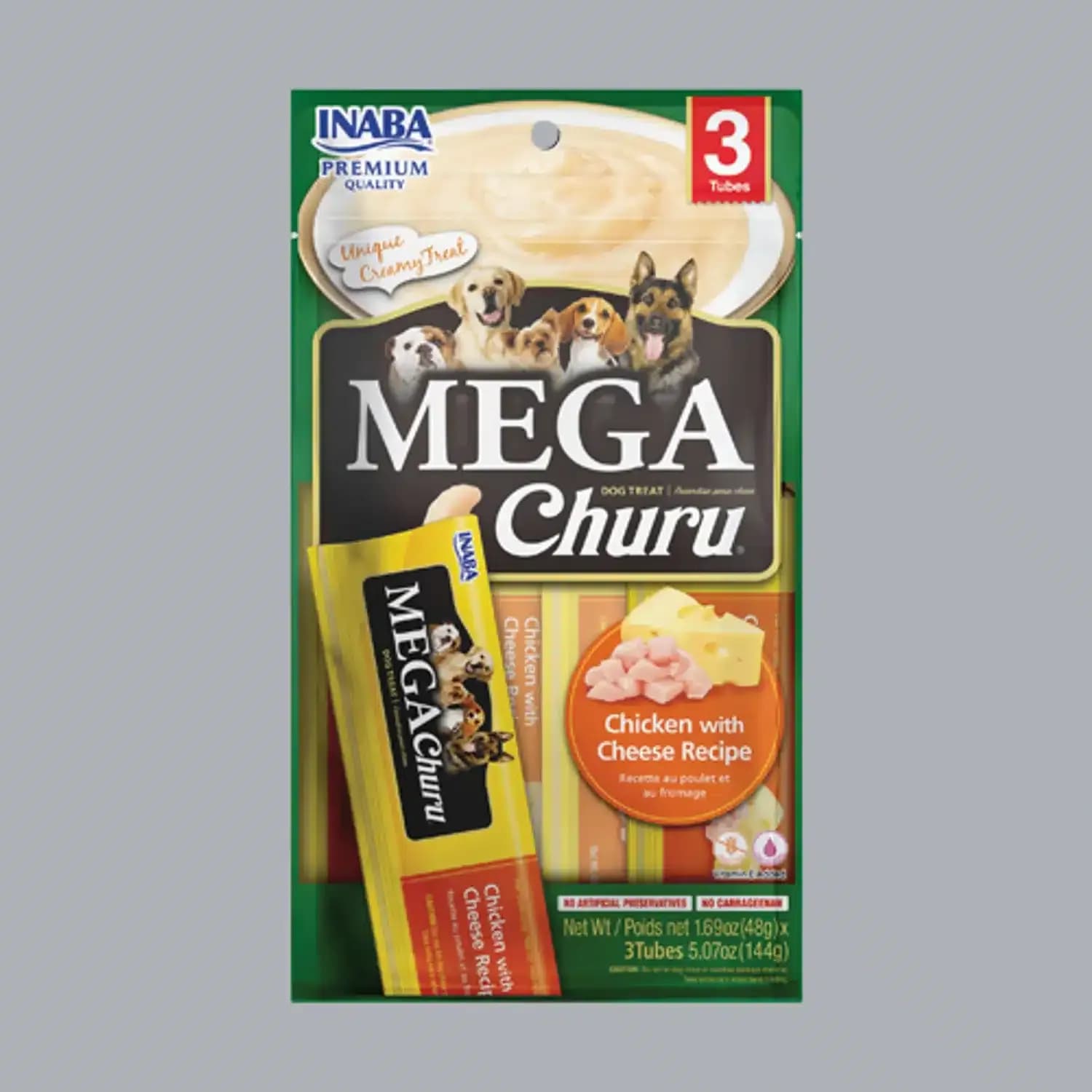 DOG MEGA CHURU Chicken With Cheese Bolsa de 3 tubos x 48 gr
