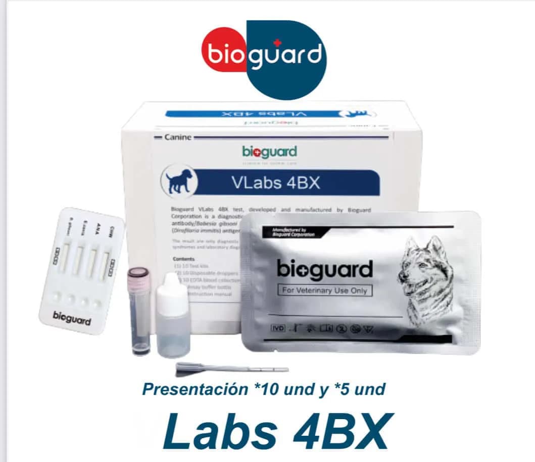 V Labs 4BX (Hemparasitos) Test Kit x 10 Unidades - Bioguard