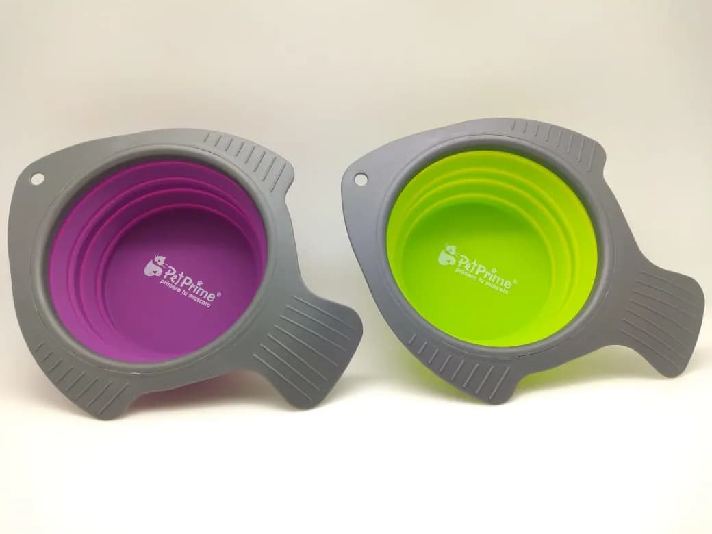 Plato Bowl Colapsible de Silicona Morado - Verde